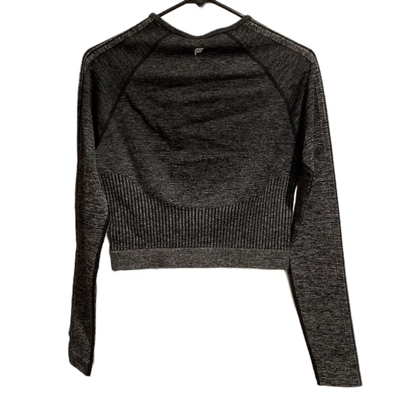 Fabletics Women’s Ombre Seamless Top Gray Long Sleeve - Picture 2 of 9